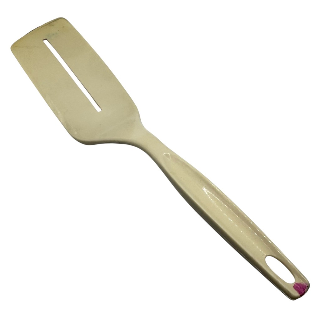 Vintage Foley Cream Nylon Slotted Spatula Turner‎ Retro Kitchen Utensil USA G72Q